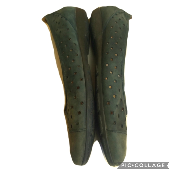 Gabor Hovercraft Moss Green Suede Leather Slip-On Shoes Sz 7.5 (5 EU) - Picture 4 of 12